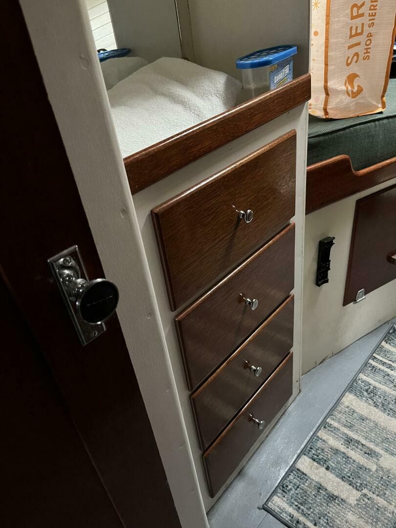 Forward stateroom drawers