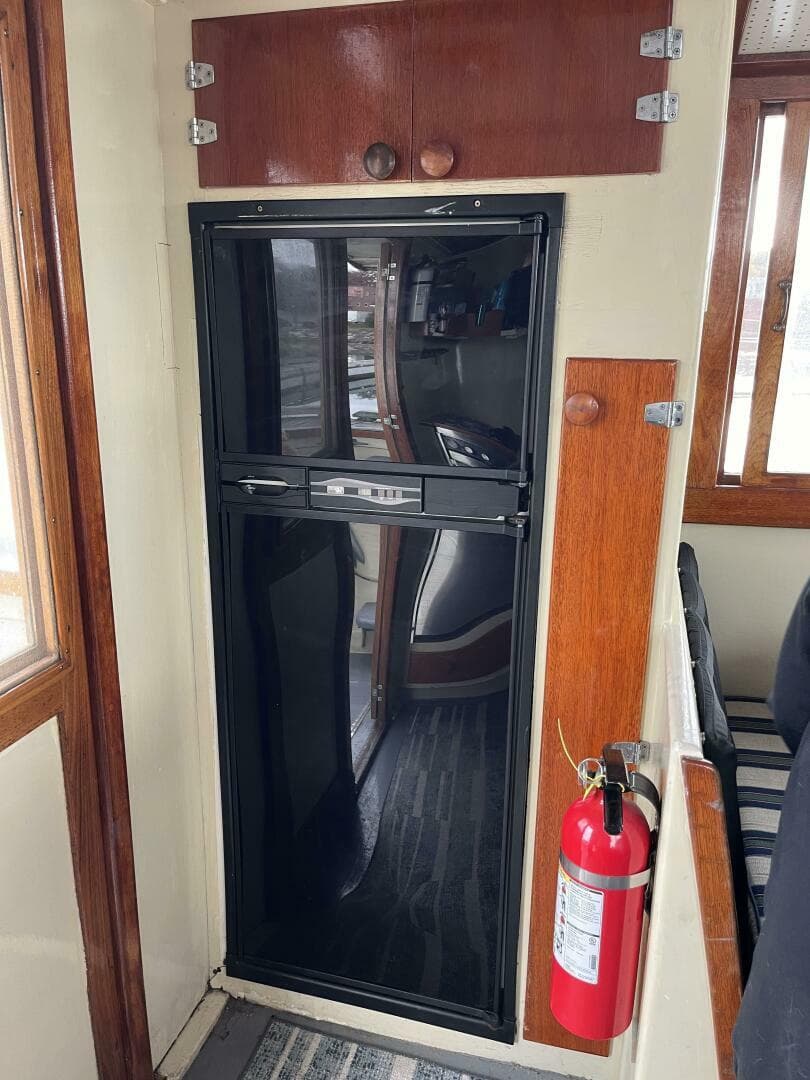 Refrigerator in wheelhouse