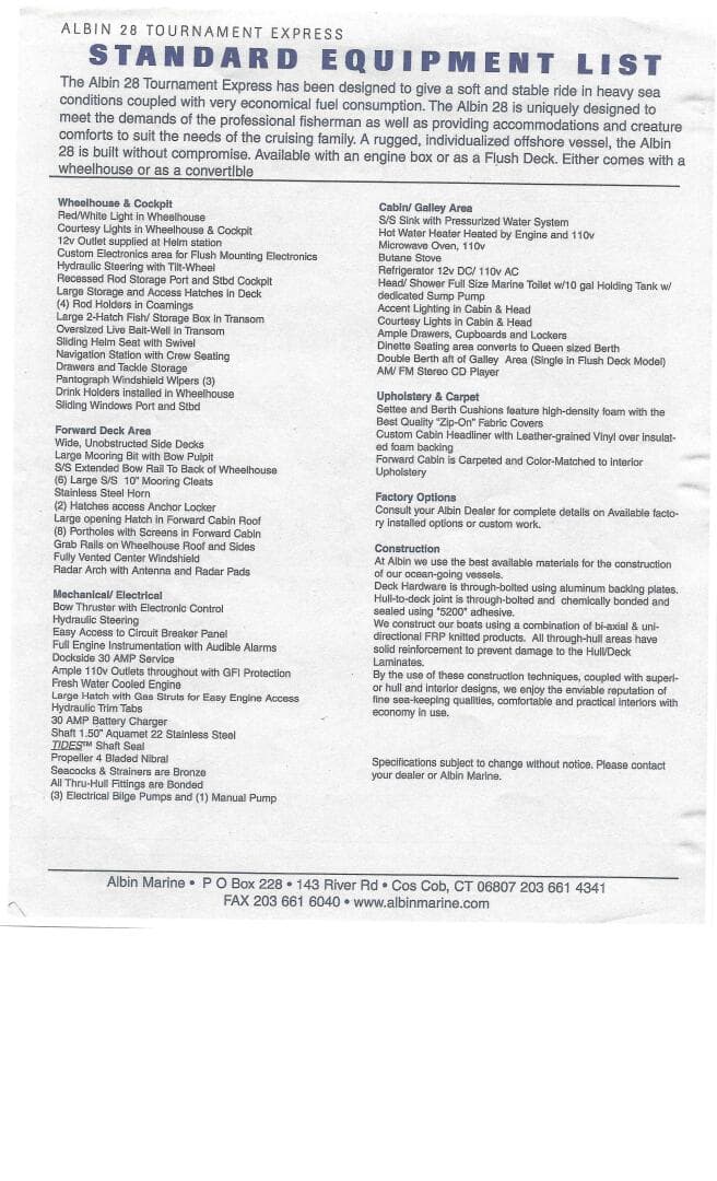 2004 Albin 28 TE