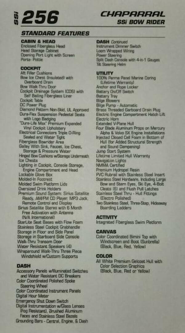 2006 Chaparral 256 SSi