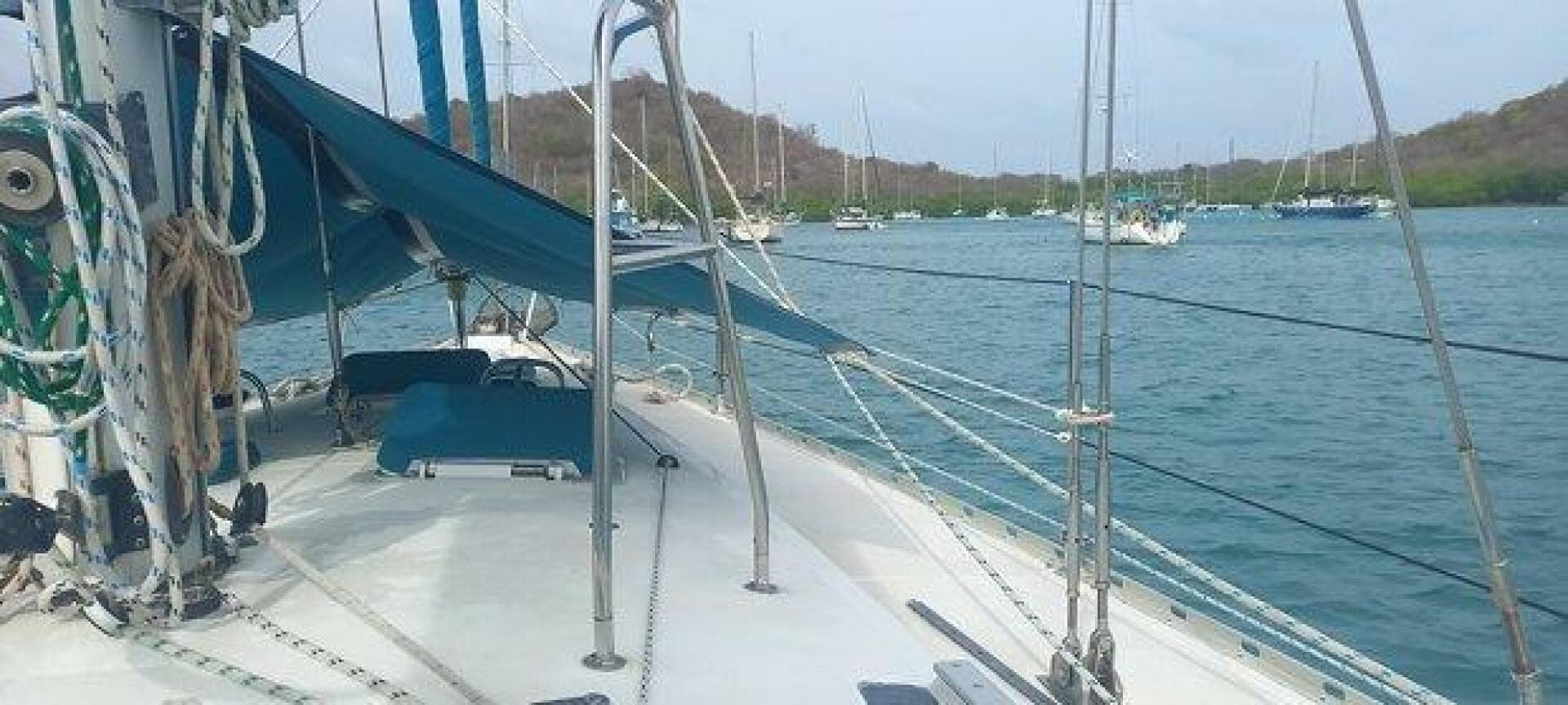 M_Foredeck Awning Rain Or Shine Open Hatches