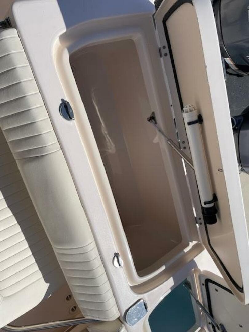 2014 Grady-White Fisherman 257 boat storage compartment.
