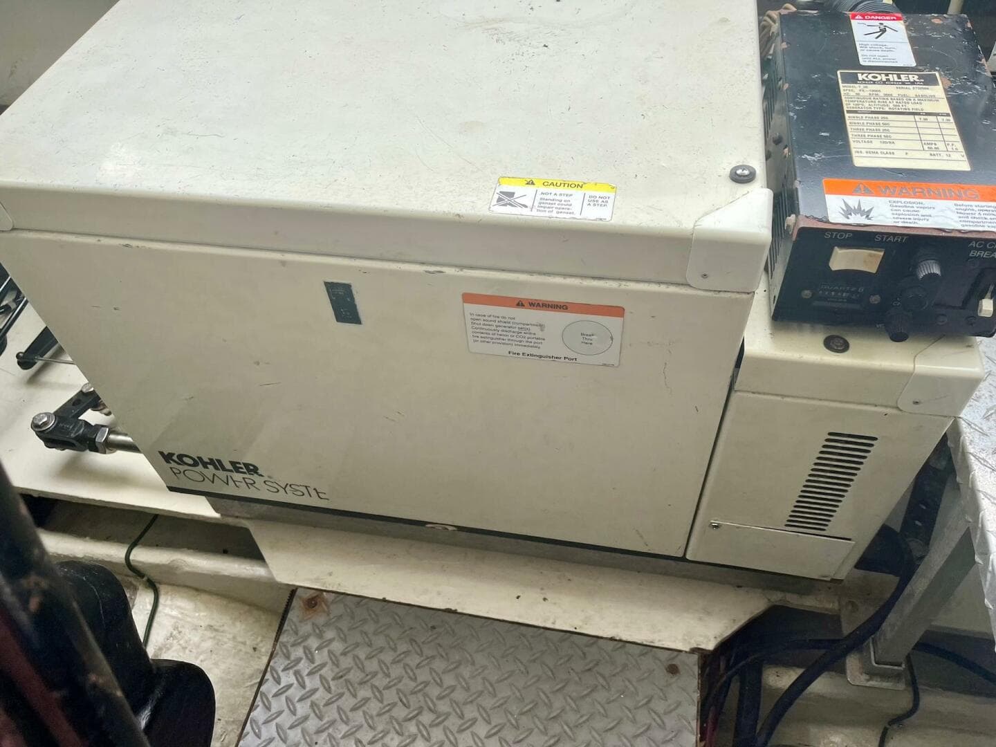 Kohler Power System generator in a 2003 Regal Commodore 3860 yacht.