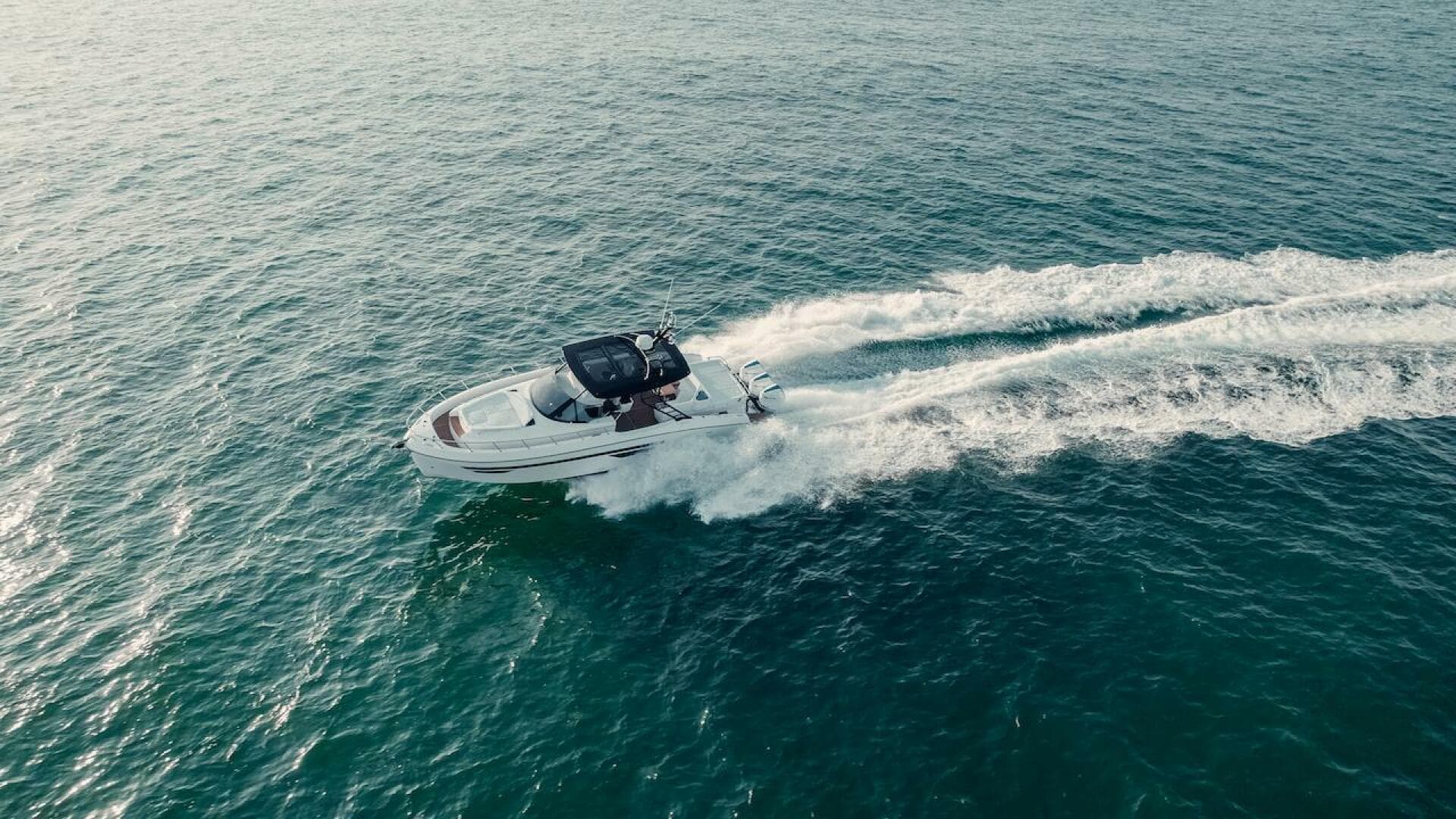 2024 Oryx 379 boat cruising on open water.