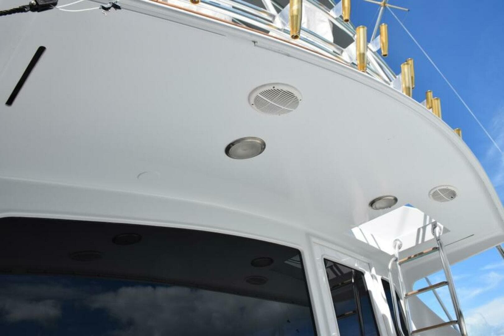 Large Overhang With Speakers And Lighting