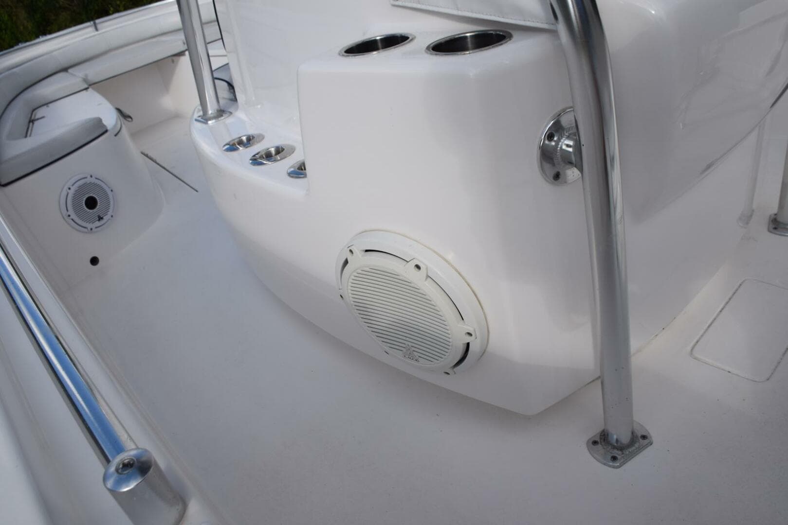 Portside of Console, JL Audio Subwoofer  