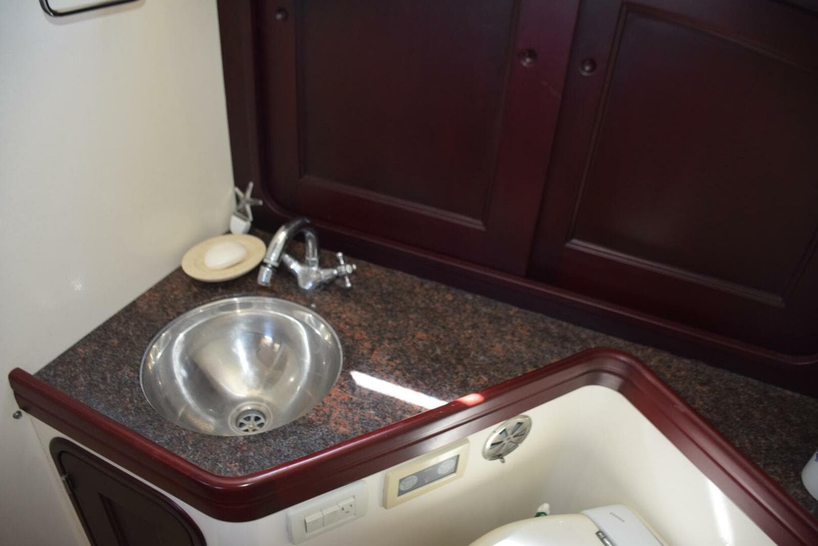 Granite Vanity with Sink in Galley  