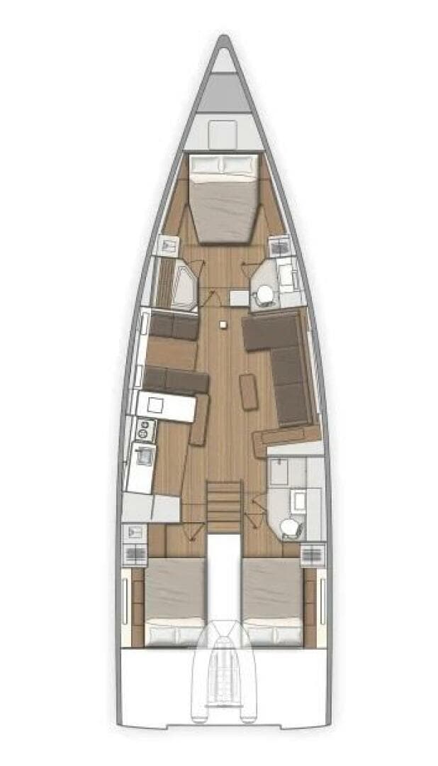 2020 Beneteau First 53 interior diagram