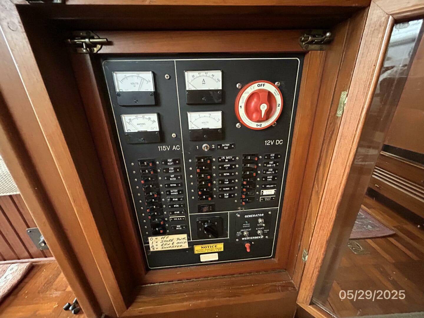 36' Kadey-Krogen electrical panel