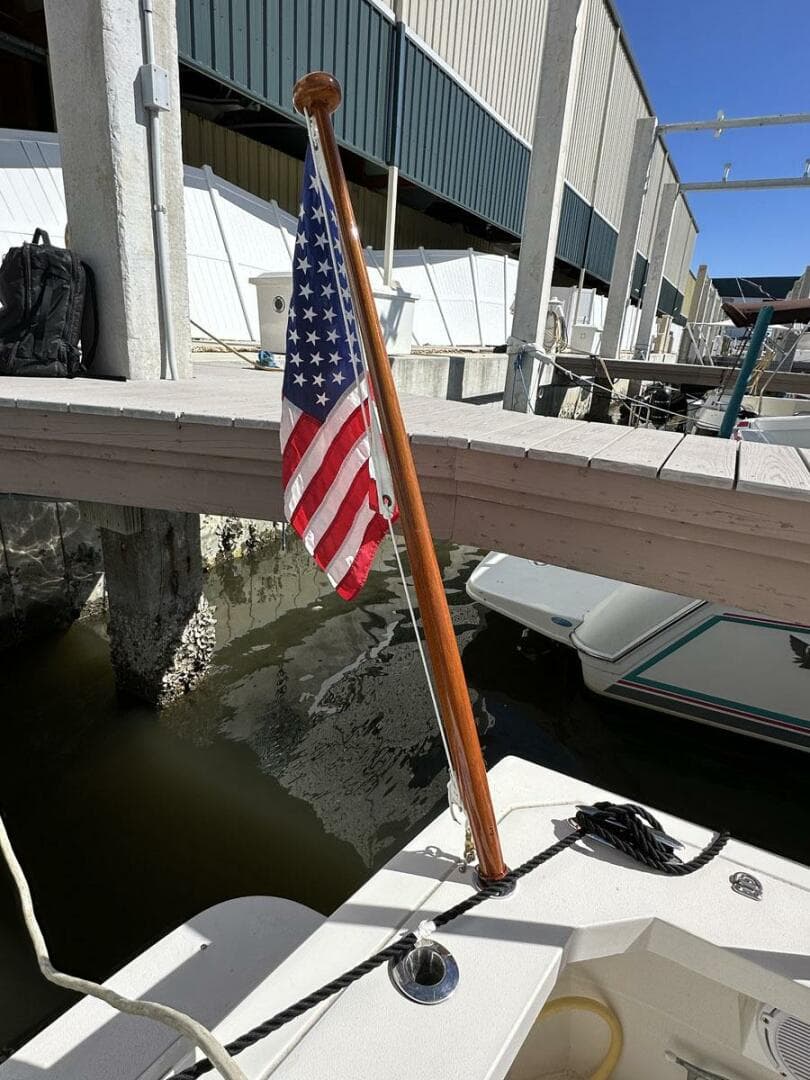 Bete Fleming Teak Ensign Staff