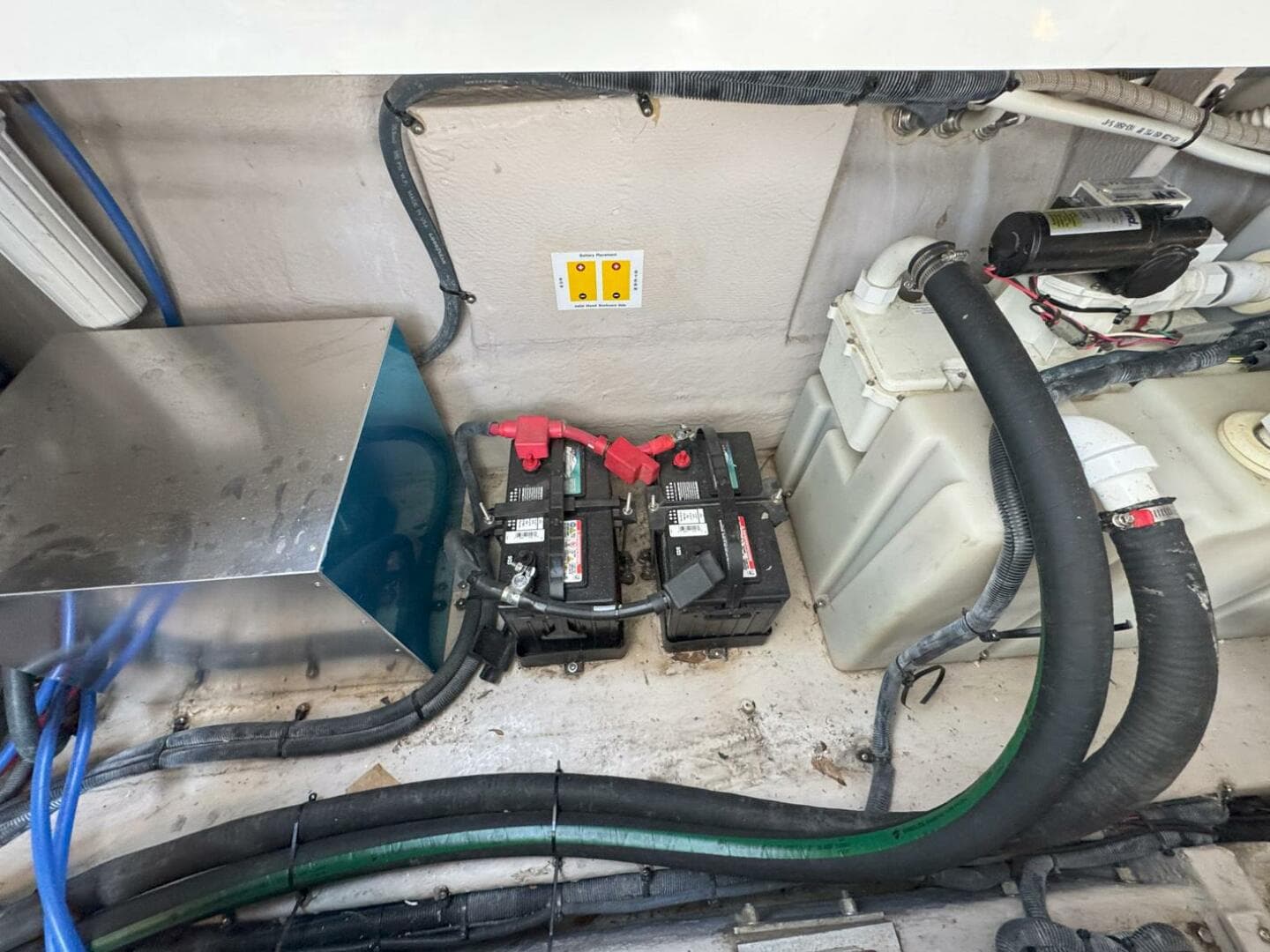 Batteries, Holding Tank, Fresh Water Tank