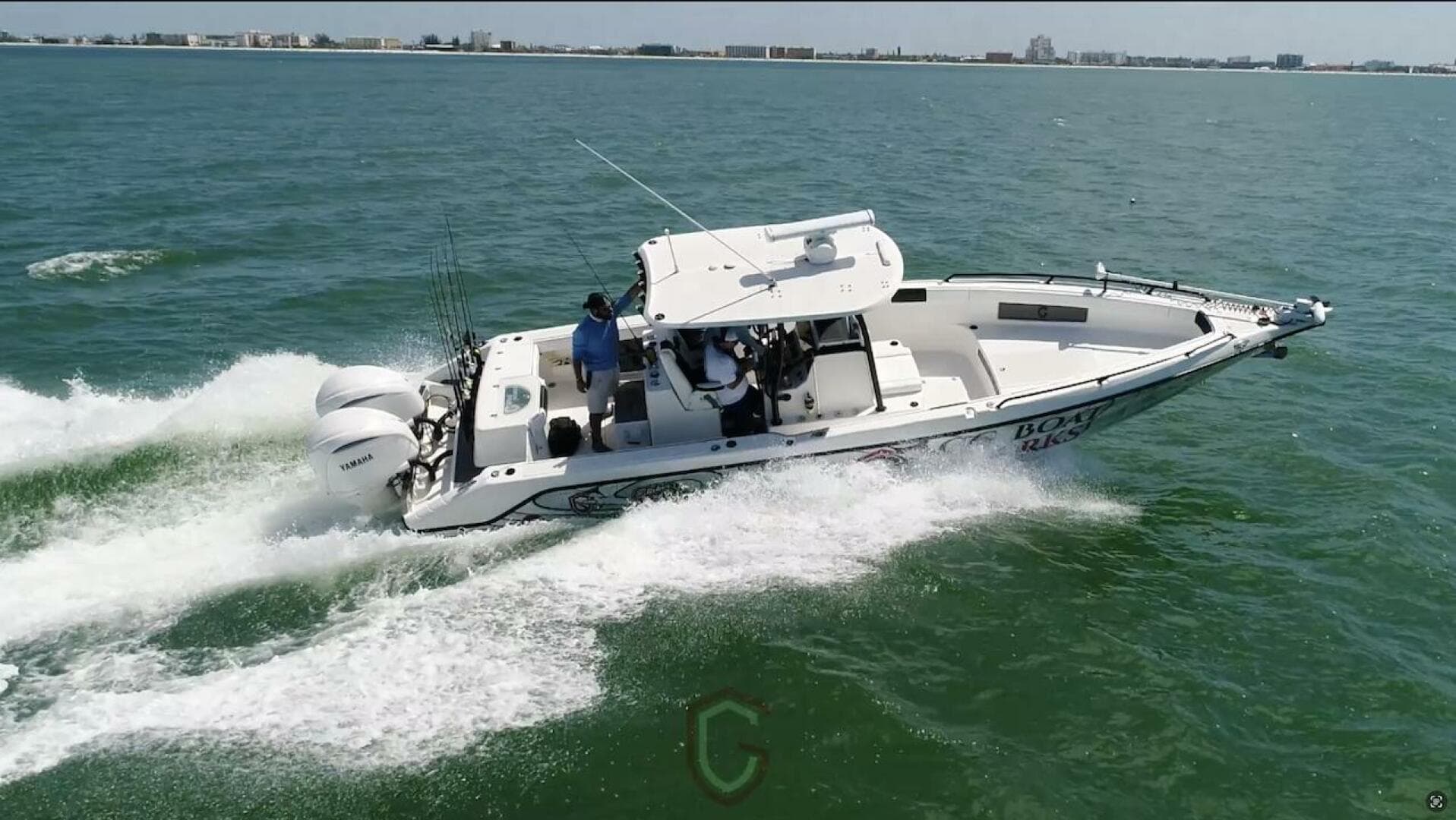 2023 CG Boat Works 35 M-Series cruising on open water.