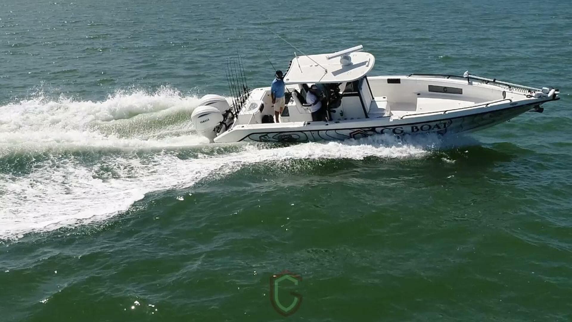 2023 CG Boat Works 35 M-Series cruising on open water.