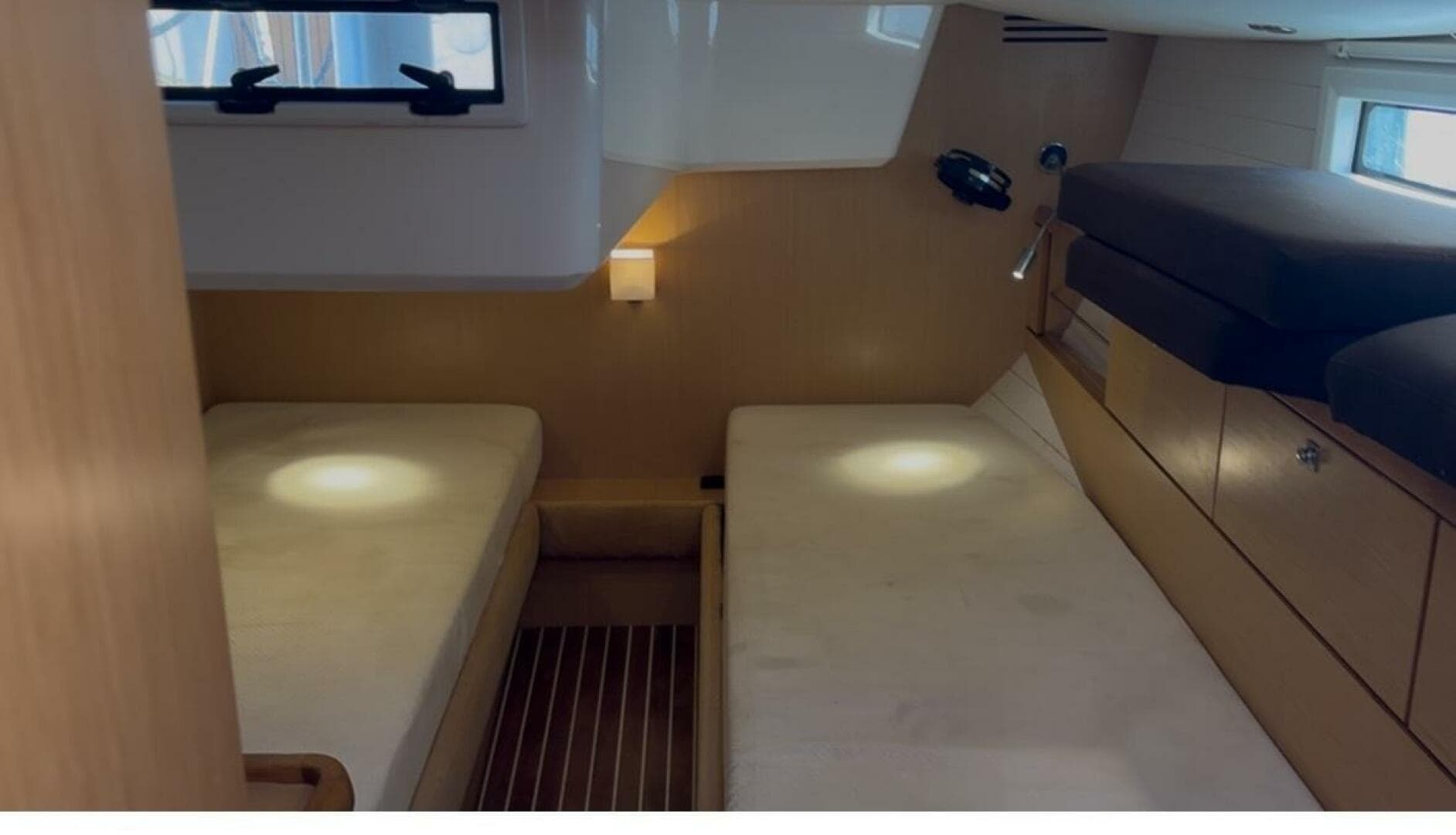 Twin Aft Stateroom converts into a KING