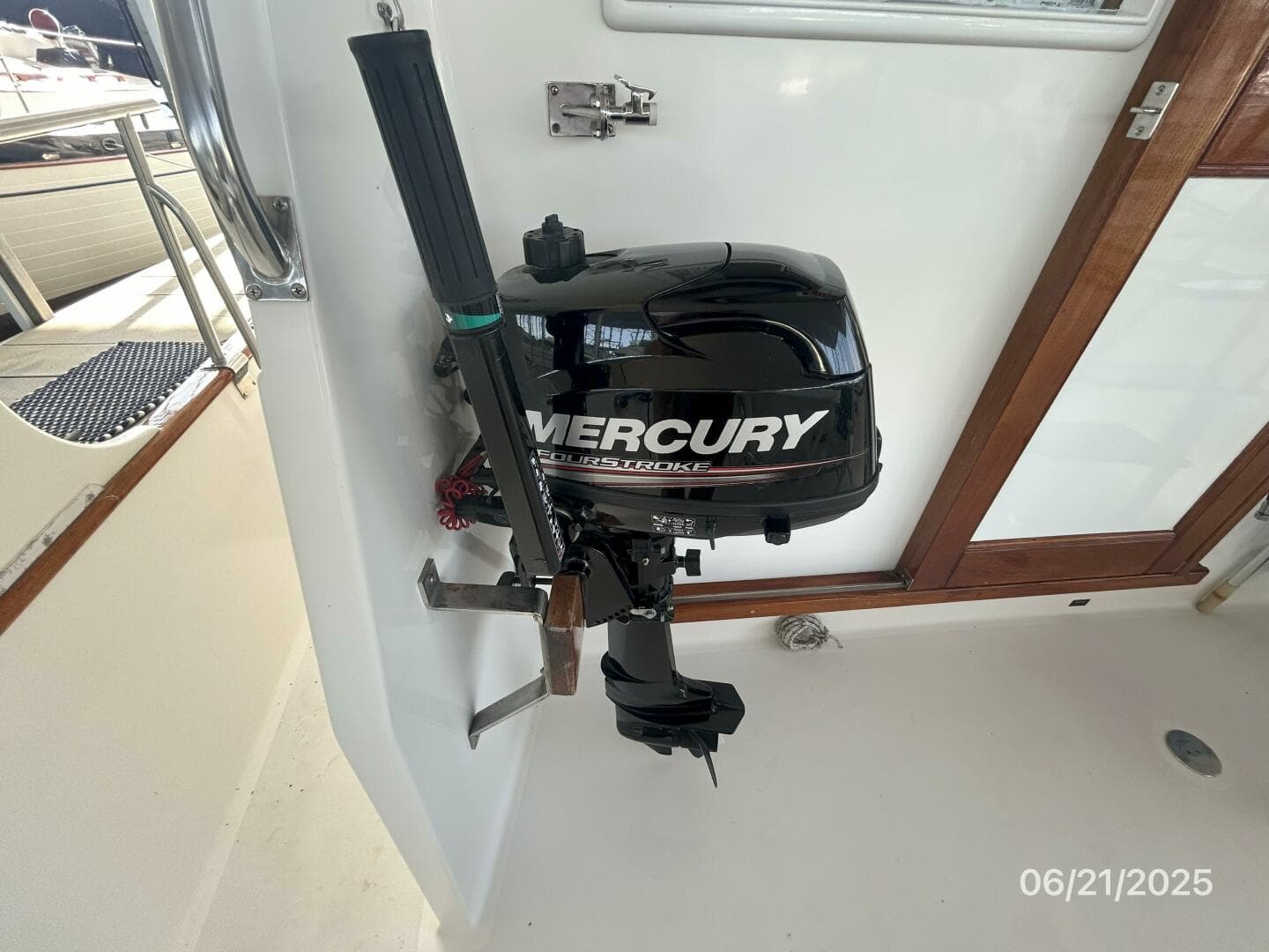 36' Grand Banks tender outboard