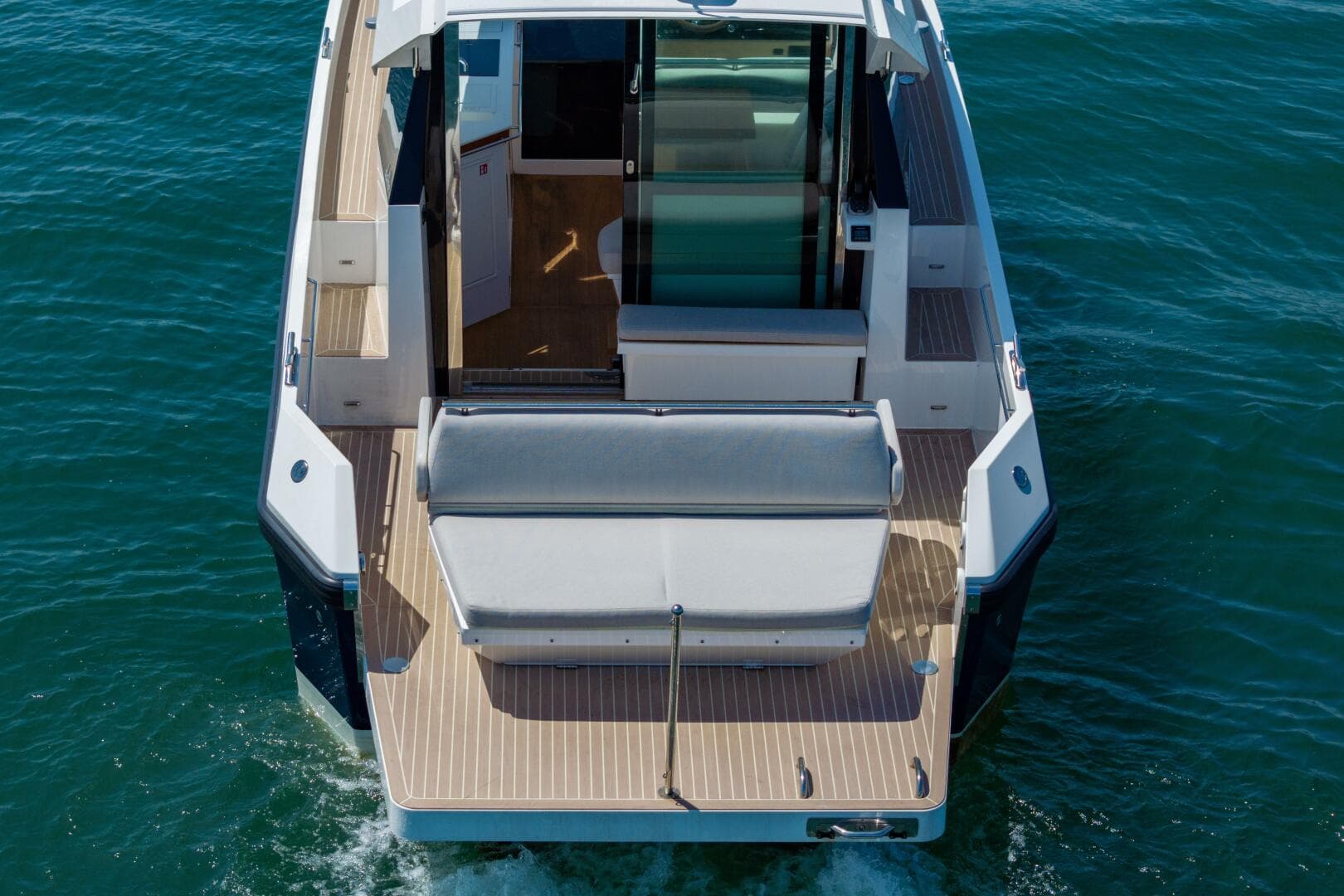 2023 Delta Powerboats 33 Coupe London Calling aft seating