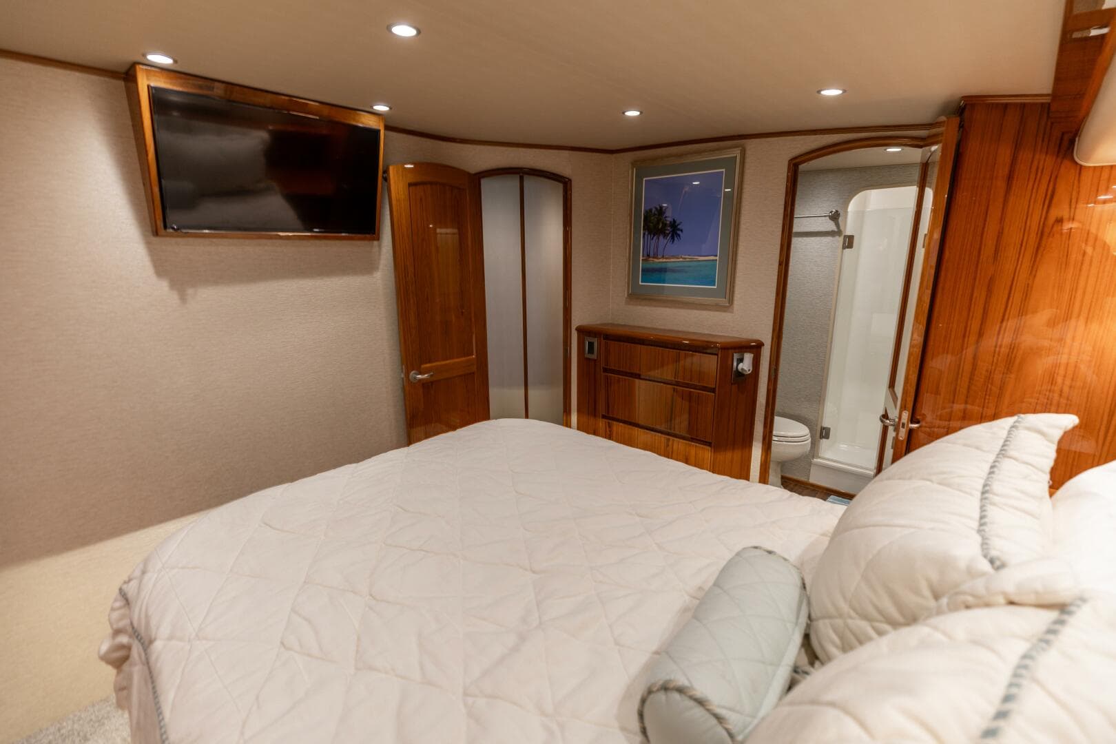 2015 Viking 62 Convertible- Gas Money- Master Stateroom