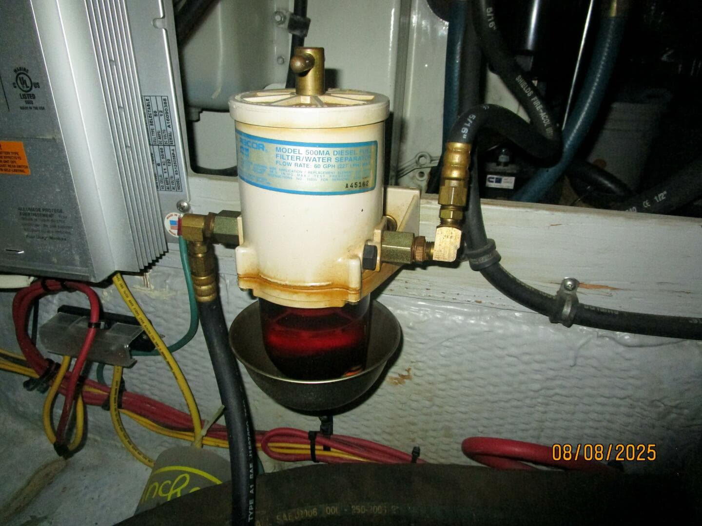 39' Silverton generator Racor fuel filter