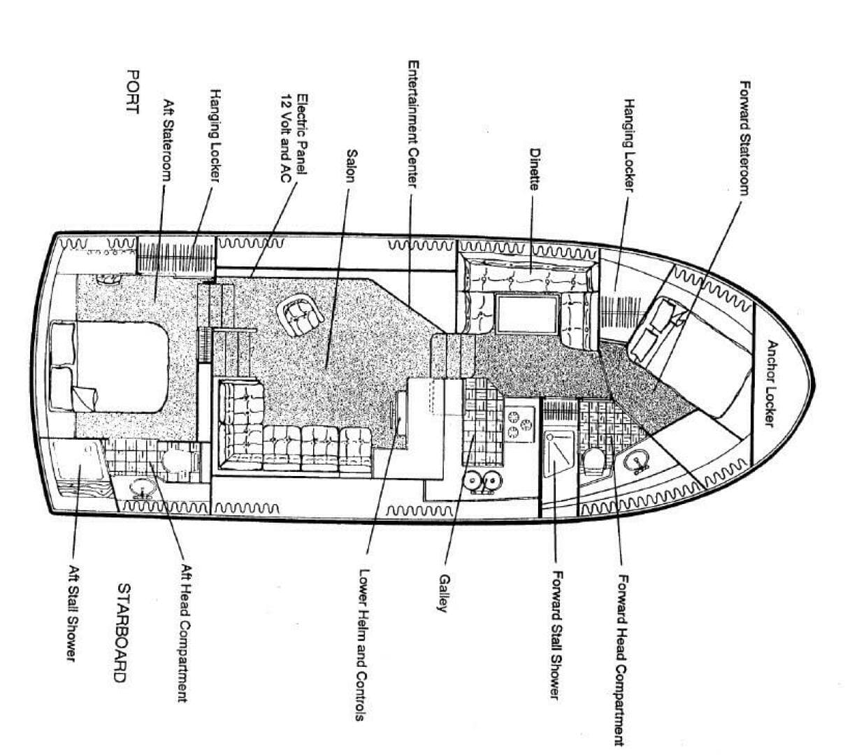 Carver 440 Aft Cabin
