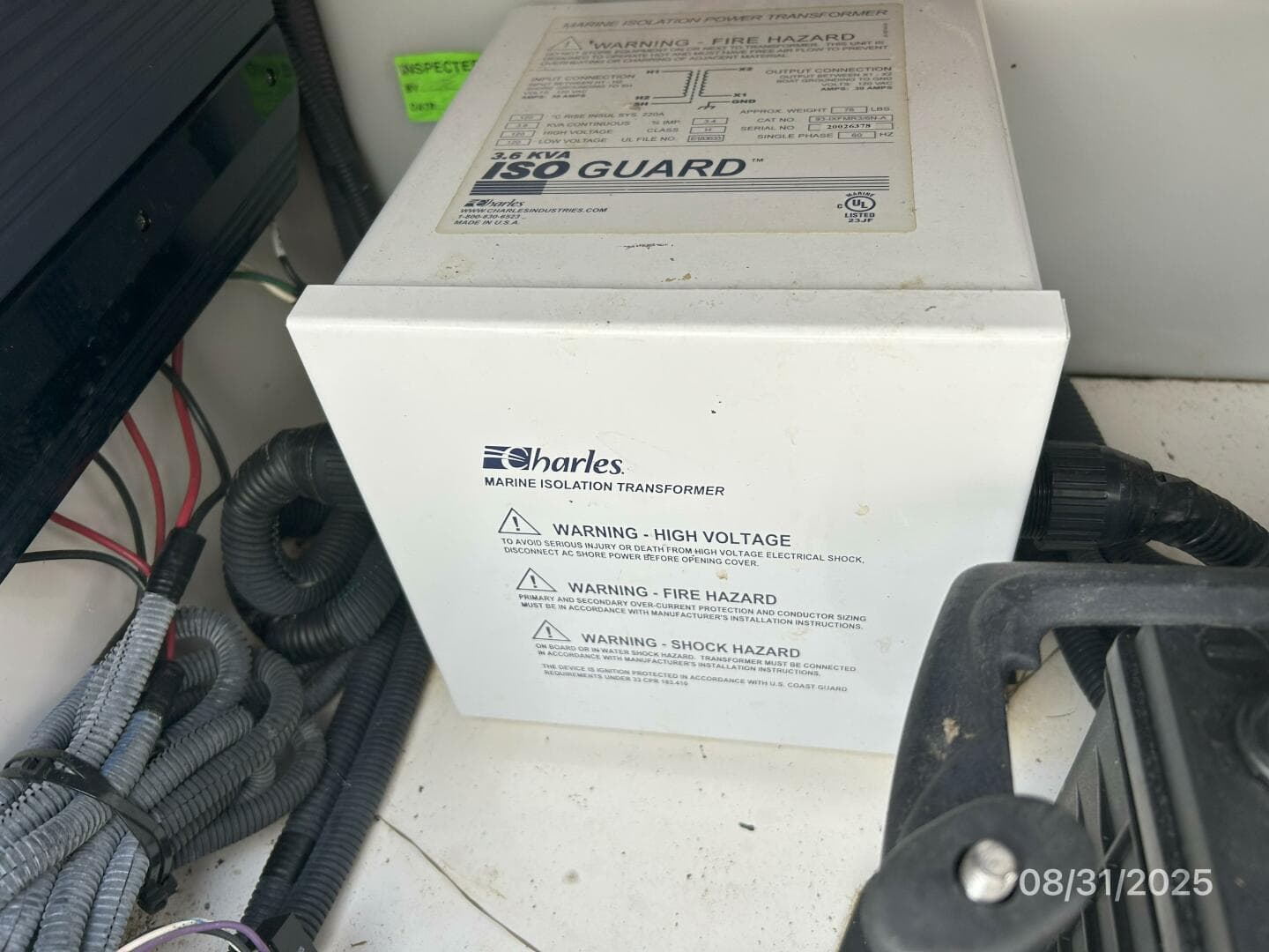 31' Boston Whaler isolation transformer