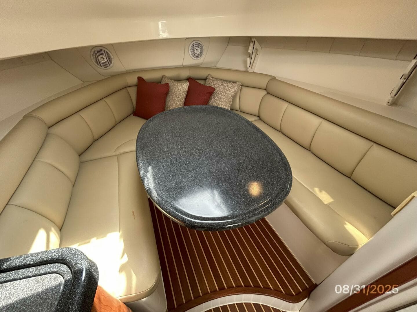 31' Boston Whaler cabin settee