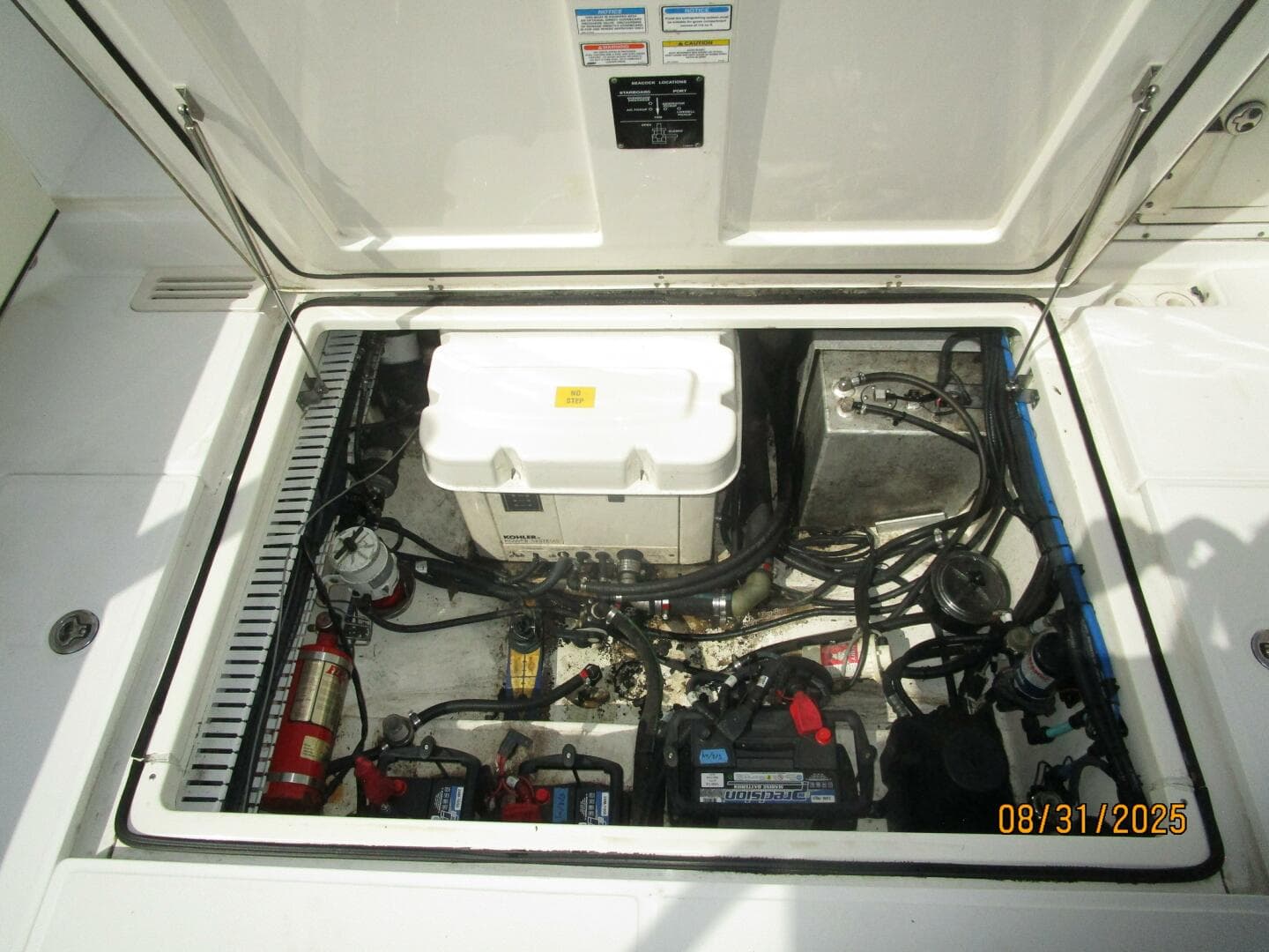 31' Boston Whaler generator compartment access