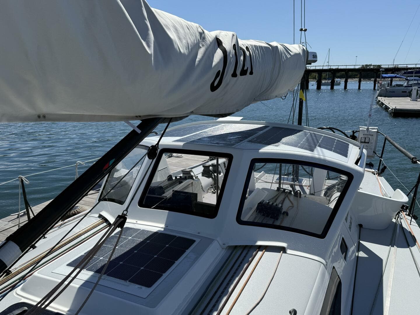 2018 J/121 Alchemy port deck looking aftward