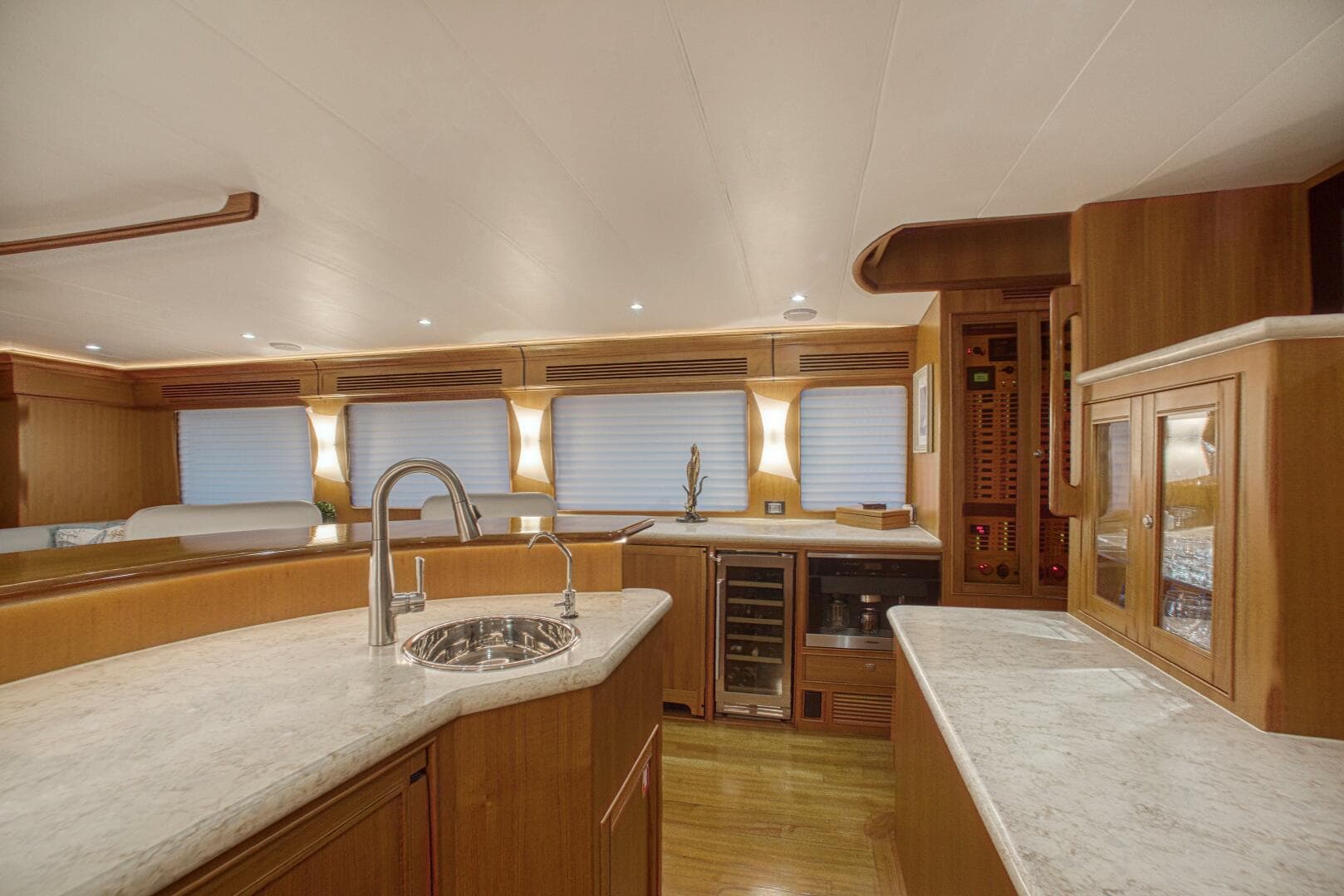 Salon Bar Looking Port, Wine Cooler, Coffee Machine