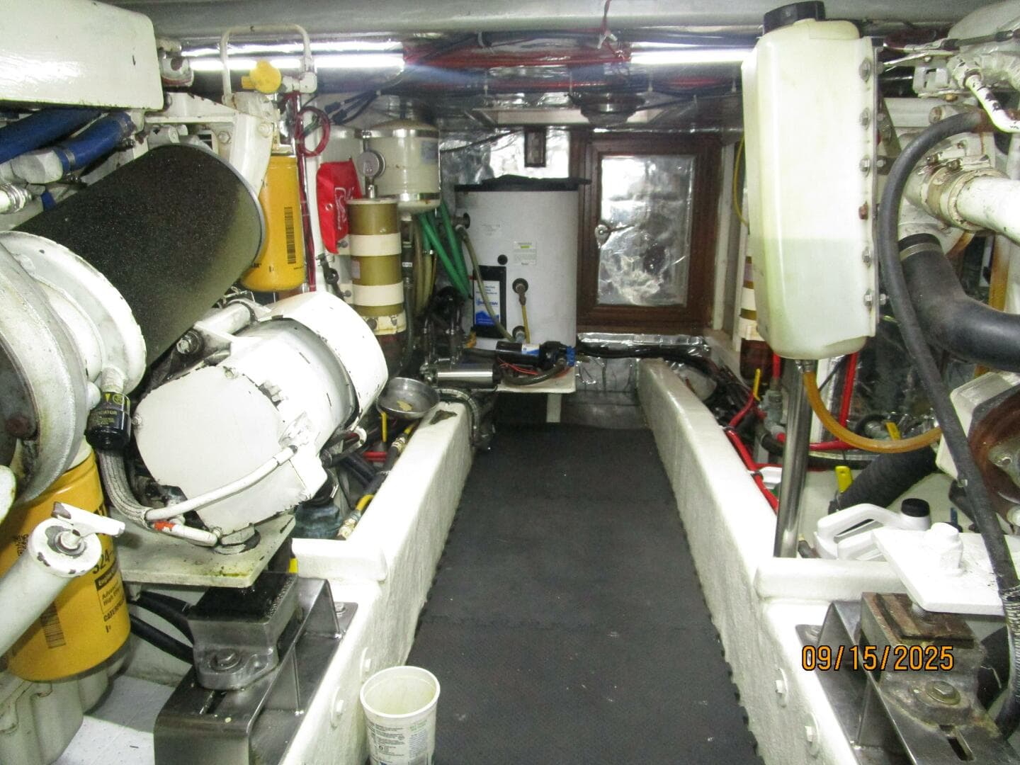 45' Ocean Alexander engine room forward