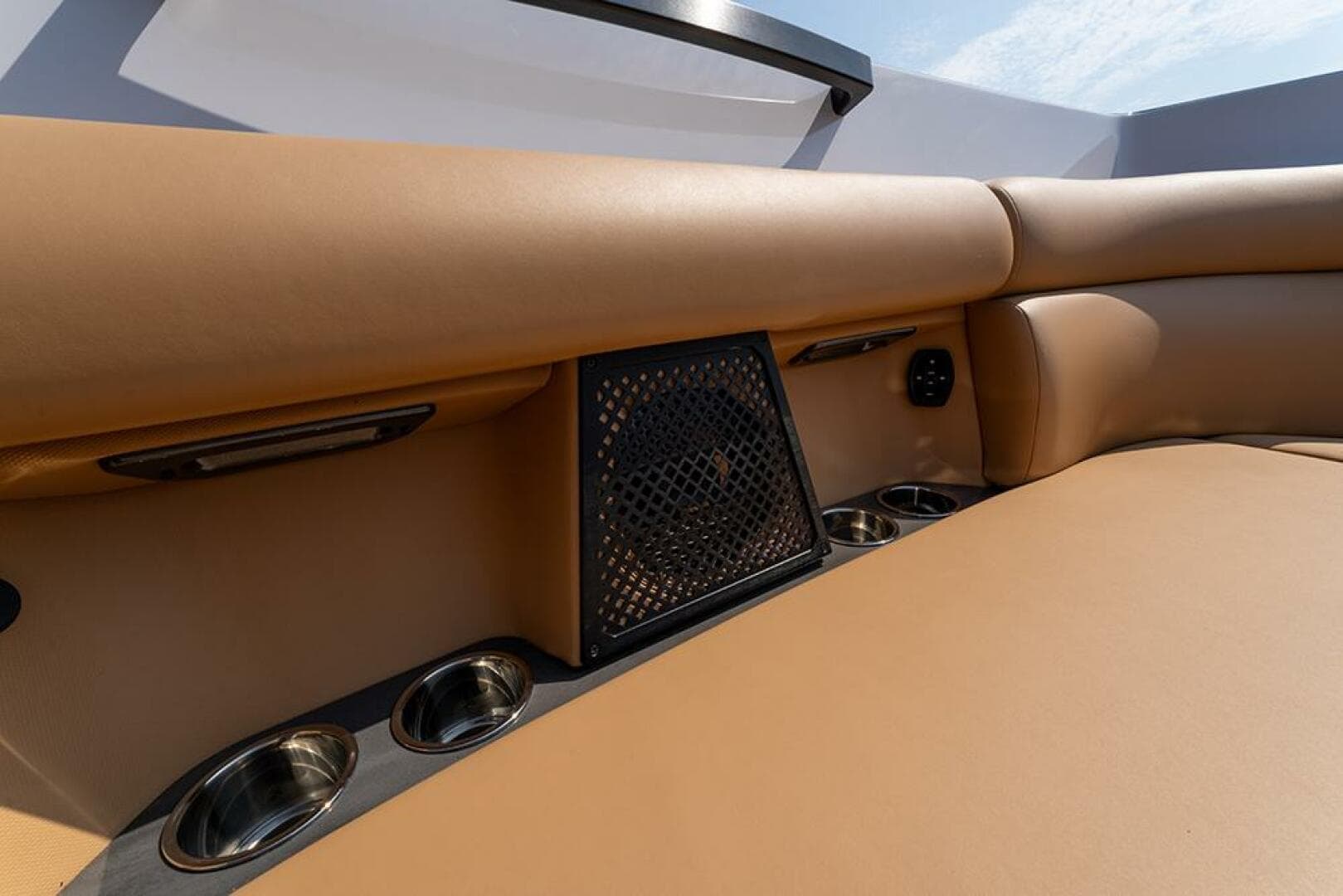 Bow speaker and cup holders