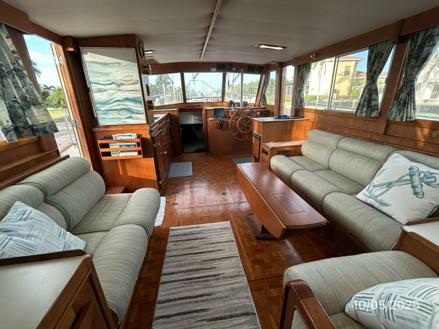 42' Grand Banks salon forward