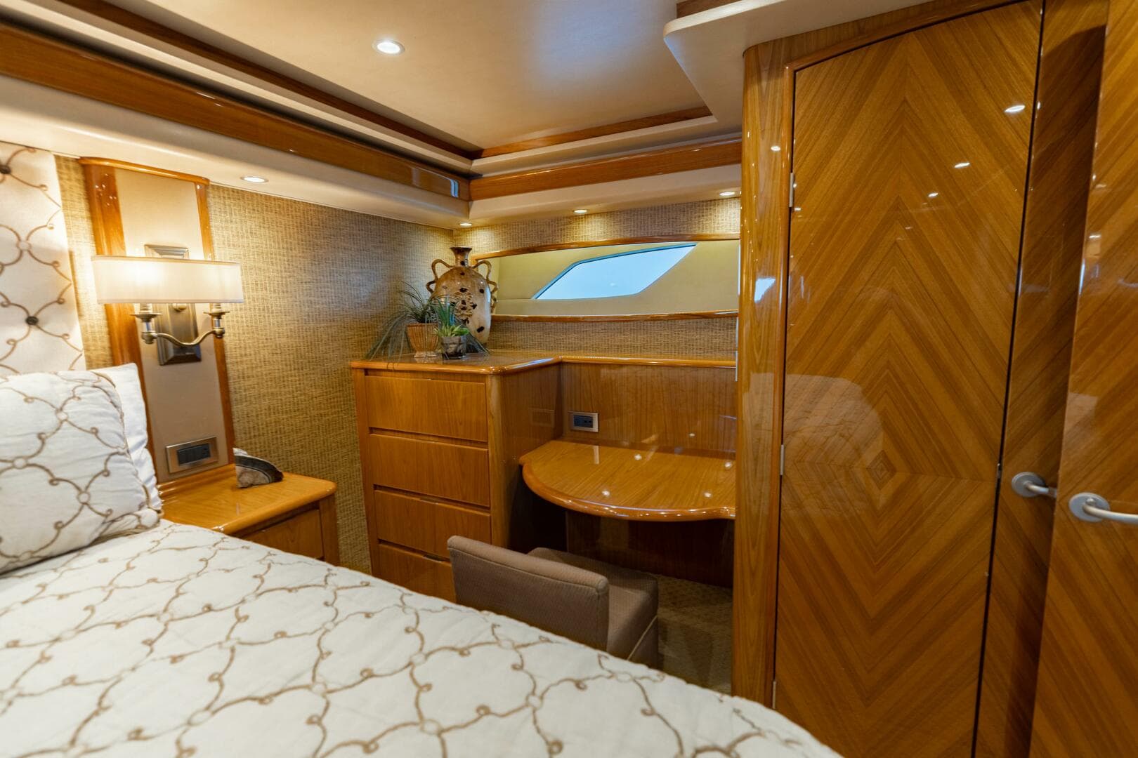 2013 Viking 76 Convertible- REEL FIRE- Master Stateroom