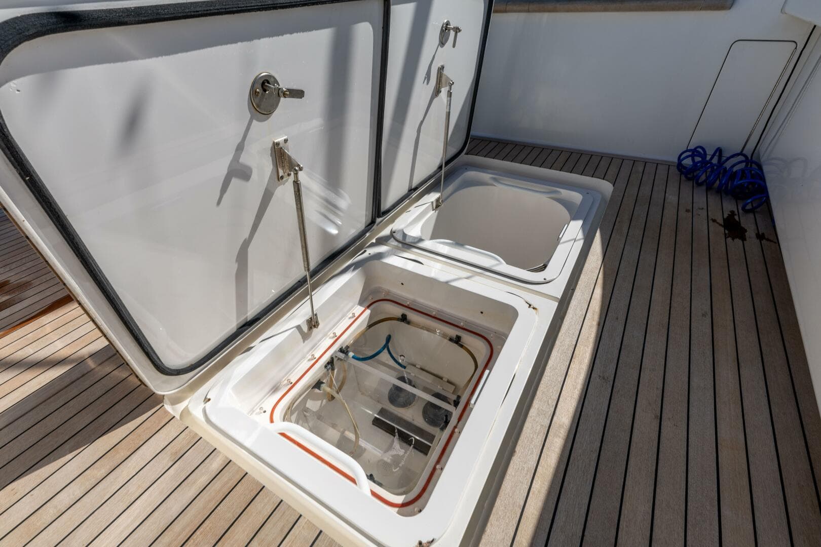 2013 Viking 76 Convertible- REEL FIRE- Cockpit Storage