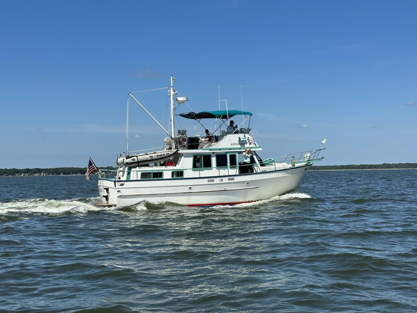 38' Marine Trader underway