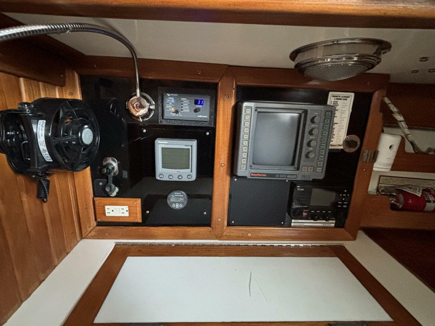 Chart table with seat