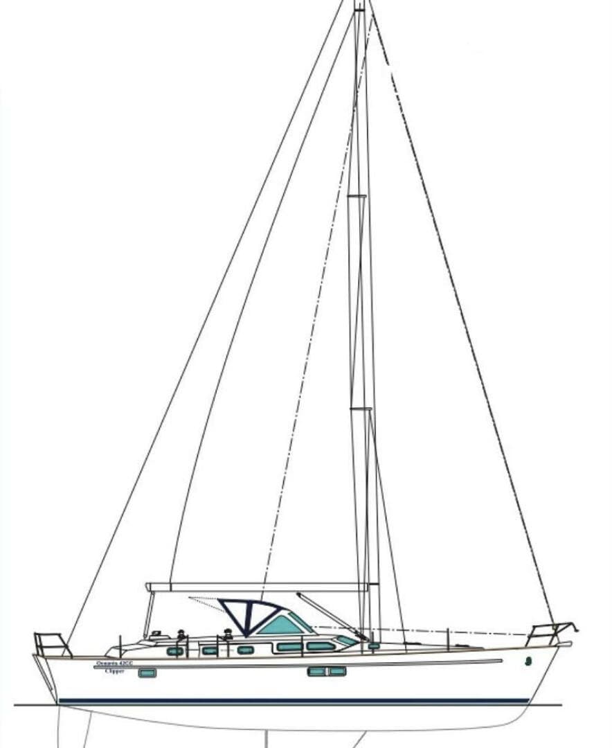 Beneteau Oceanis 42 Cc Line_drawing Sea No Evil Vys