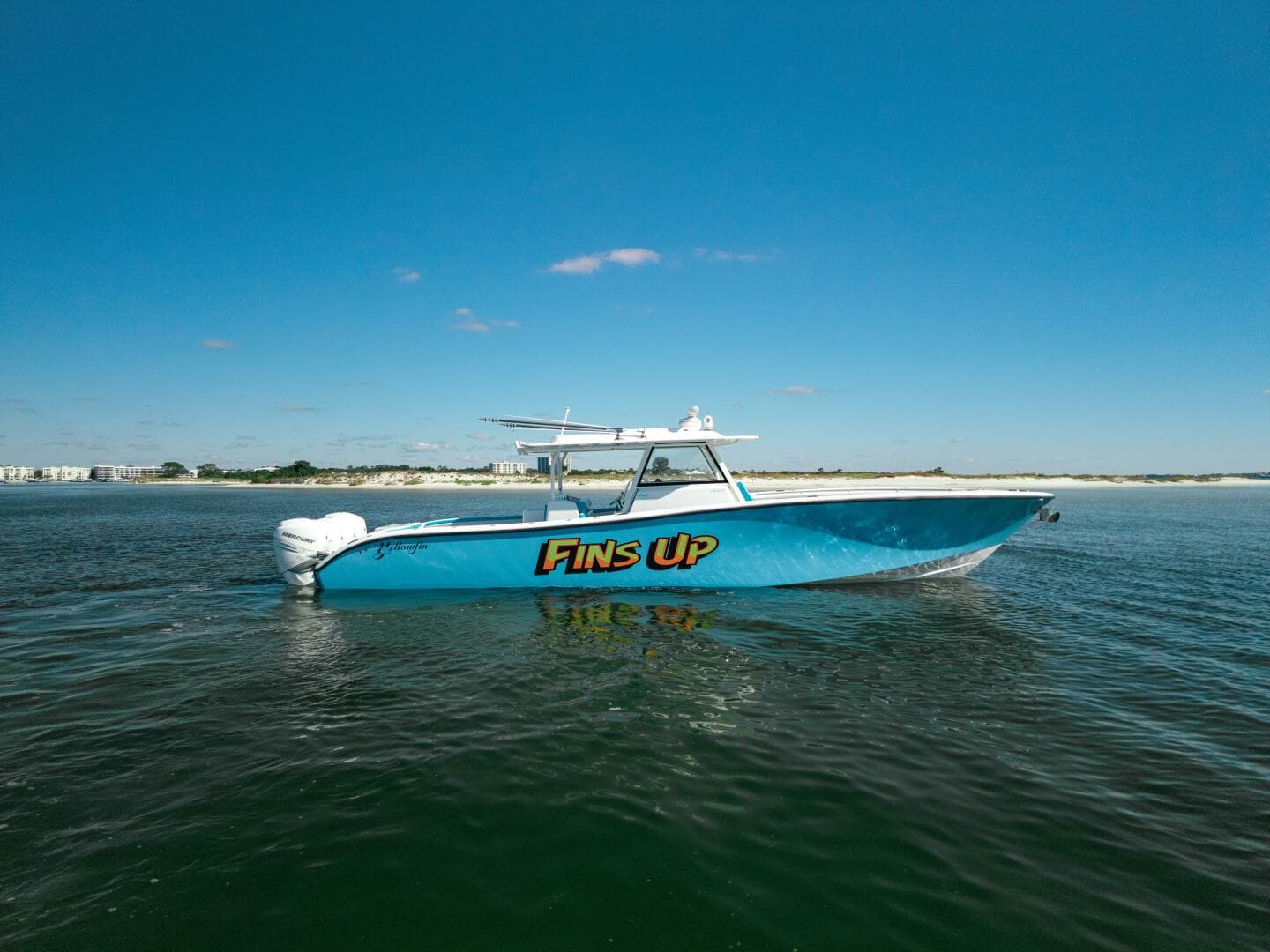 2017 42 Yellowfin Offshore Fins Up Starboard Side (2)