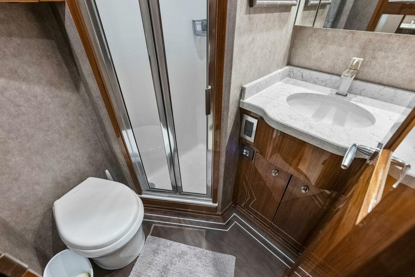 2022 Viking 68 Enclosed Bridge- PIPE DREAM- Crew Stateroom Head