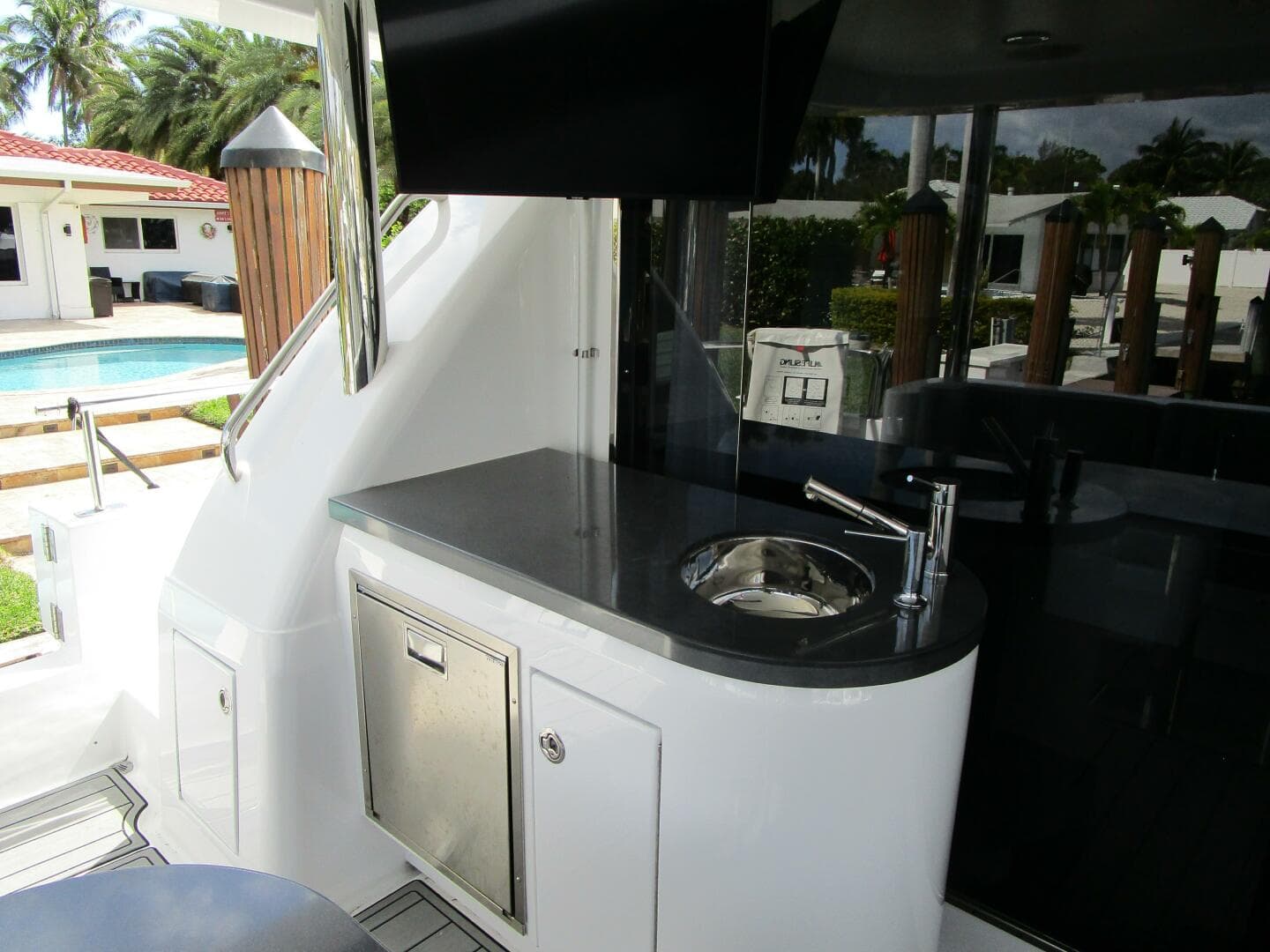 Aft Deck Bar And TV