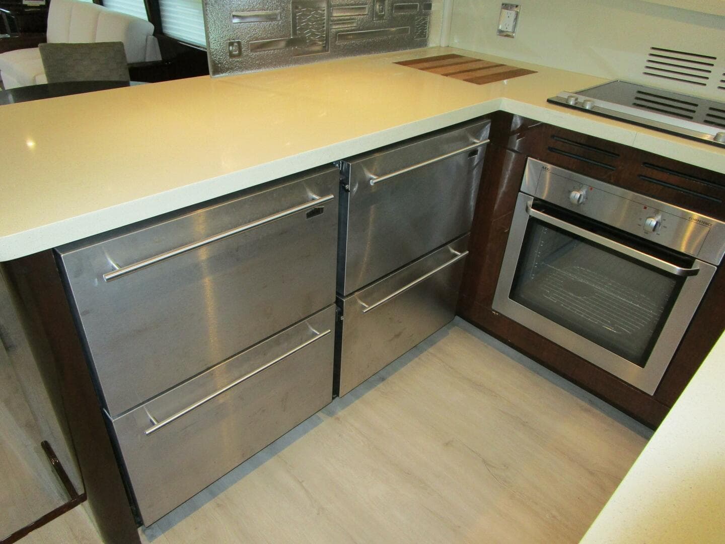 Galley With 2 Fridges, 2 Freezer Drawers