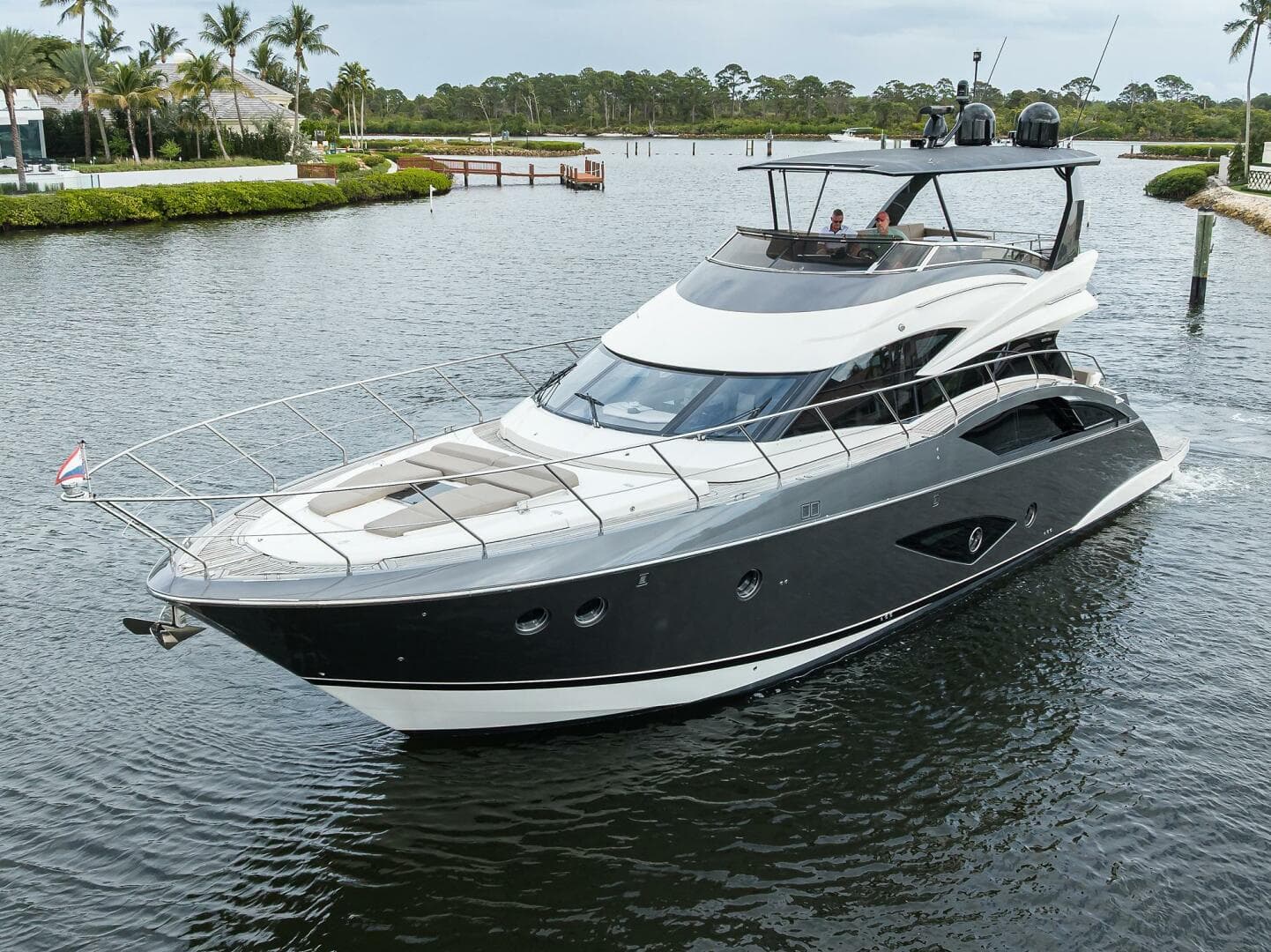 Marquis 66 ANDIAMO - Port Bow Aerial Profile