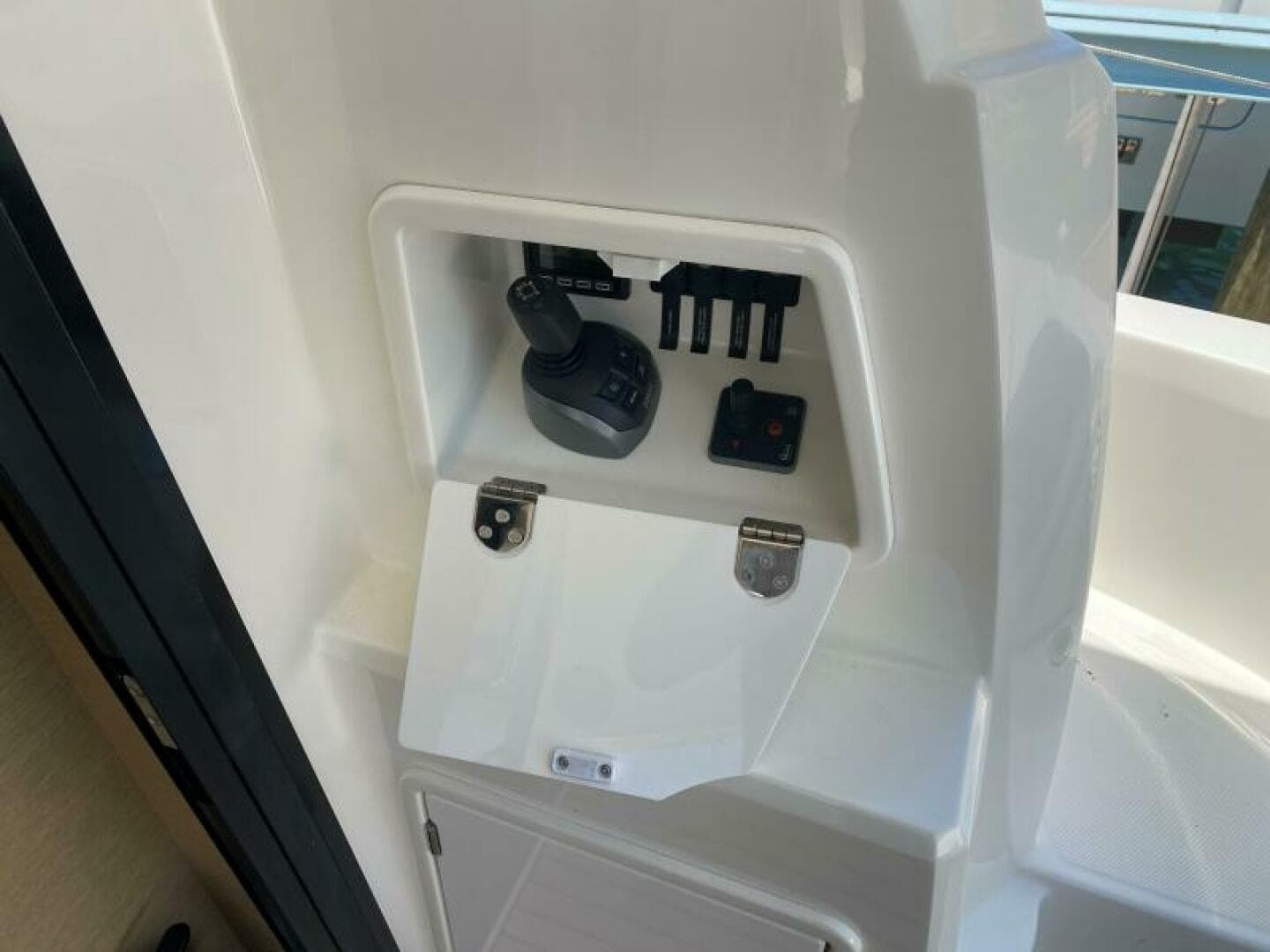 Joy Stick And Bow Thruster Controls On Aft Deck