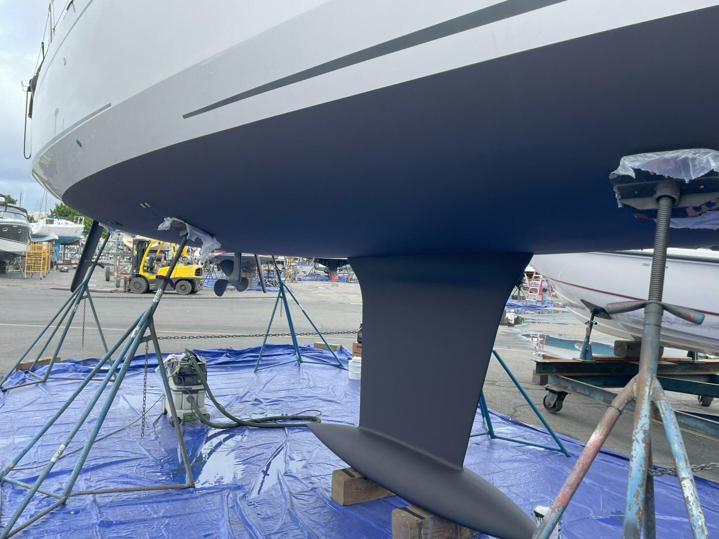 Hull after bottom paint