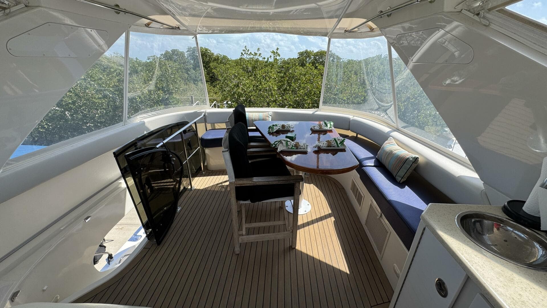 Flybridge Looking Aft