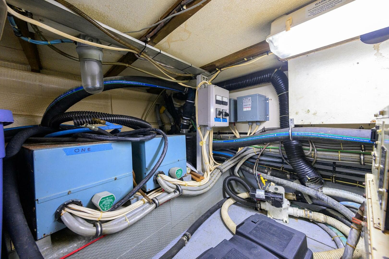 Hatteras 63 - Phantom - Engine Room