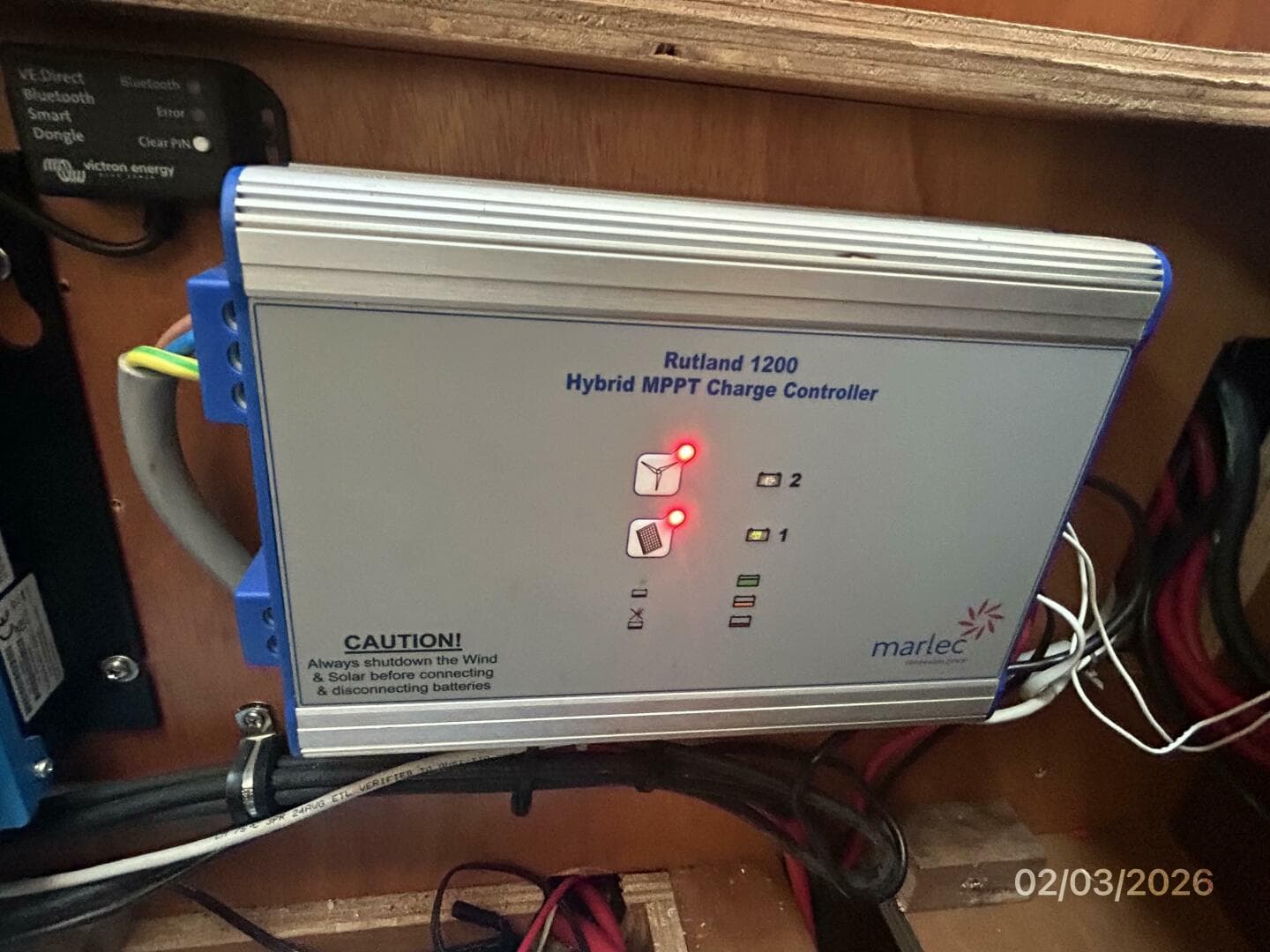 54' Jeanneau wind generator controller