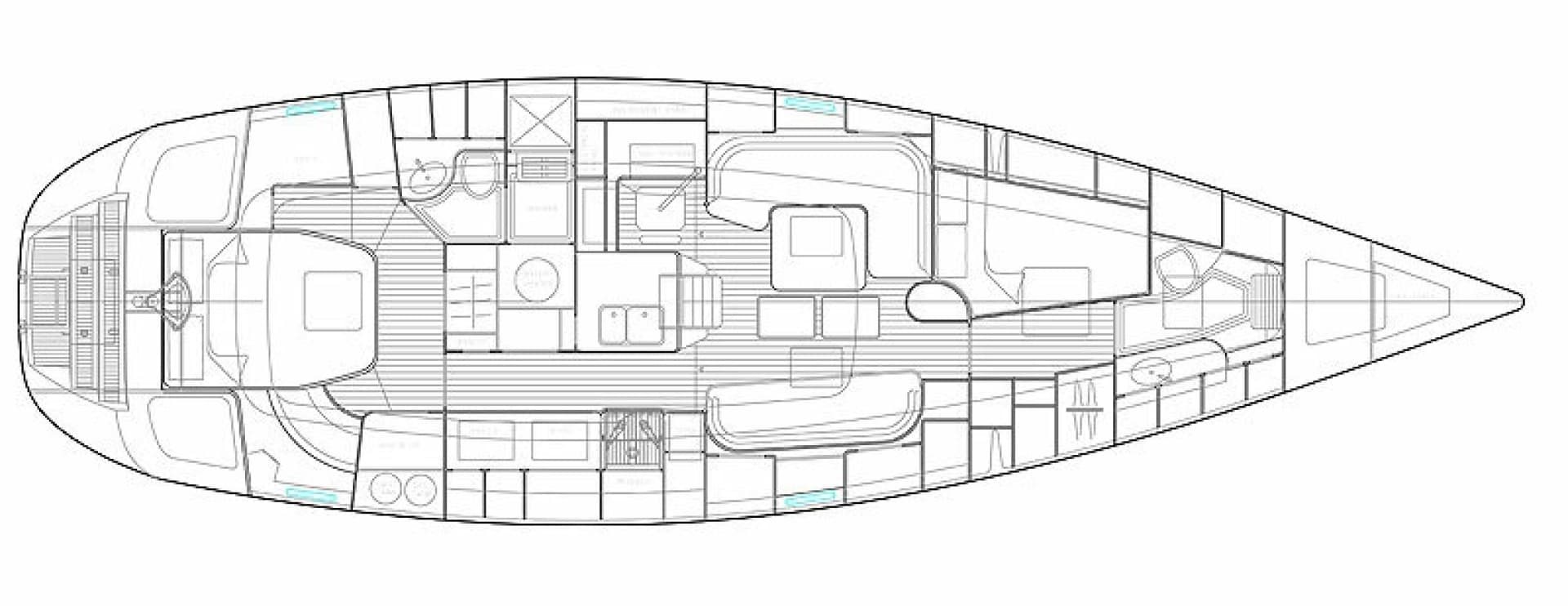 1996 Hylas 46 - Interior Layout