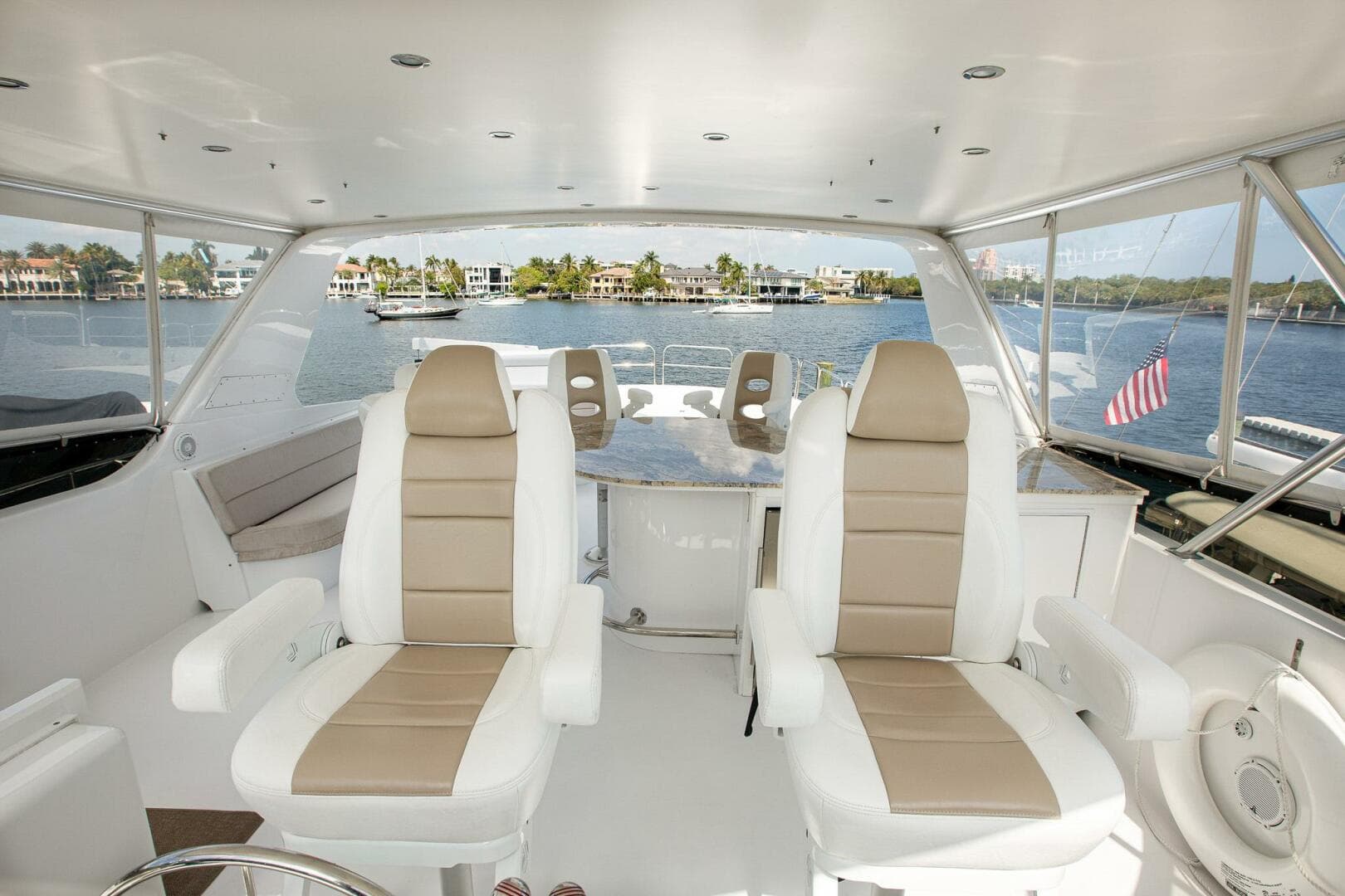 KRISTIN LEE 75’ - Flybridge Helm Pilot Chairs