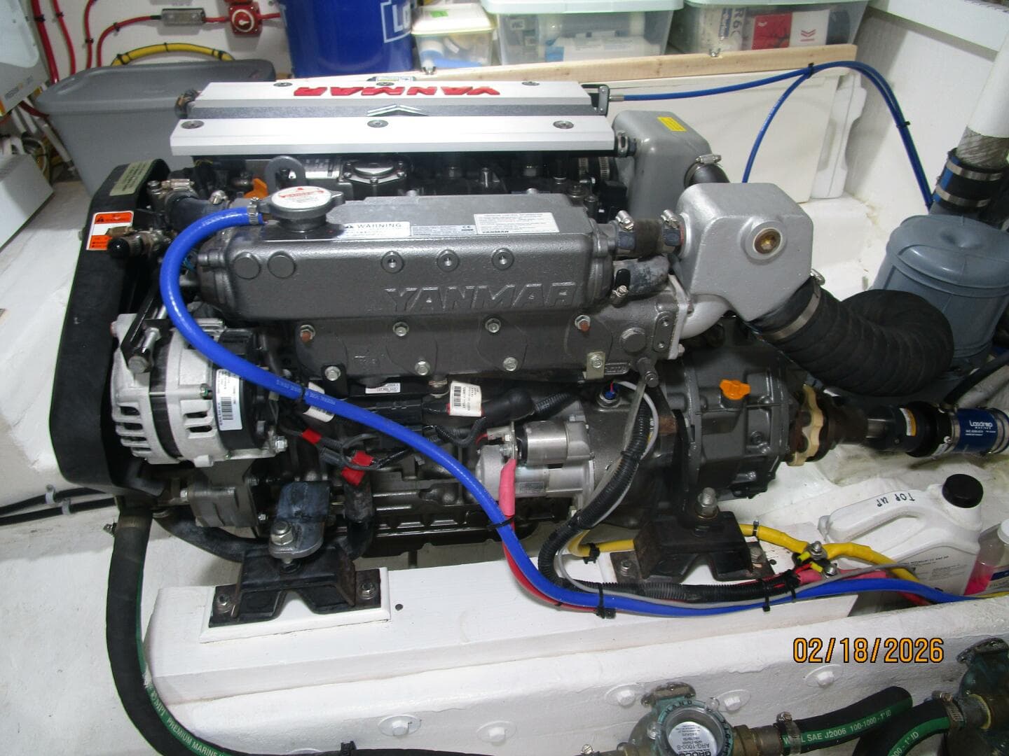 37' Great Harbour starboard main engine2