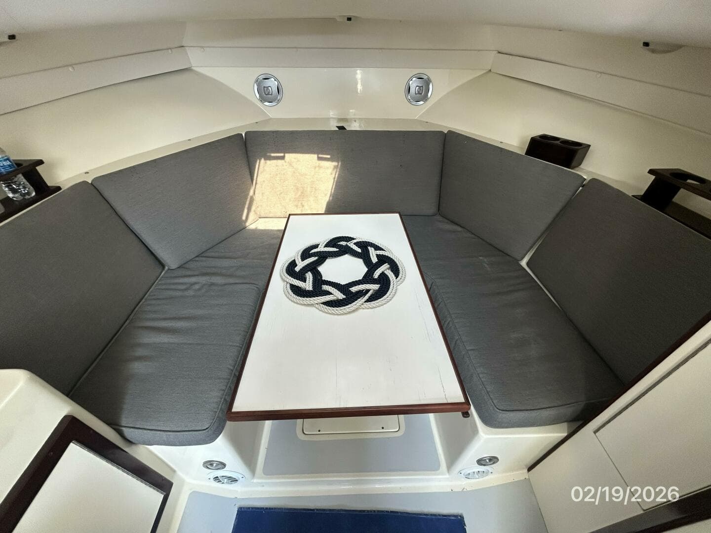 28' Albin cabin settee-custom table